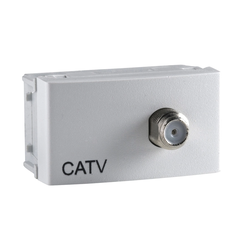 Módulo RODA toma TV pasante CATV blanco